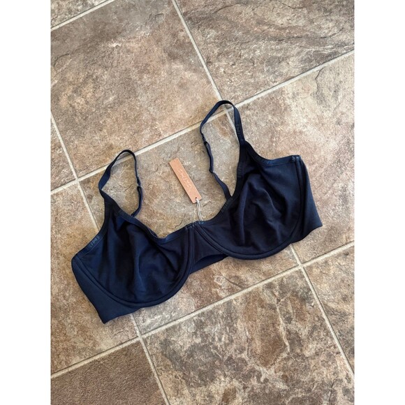 Skims Cotton Logo Demi Bra Soot Size 42DD - Picture 2 of 8